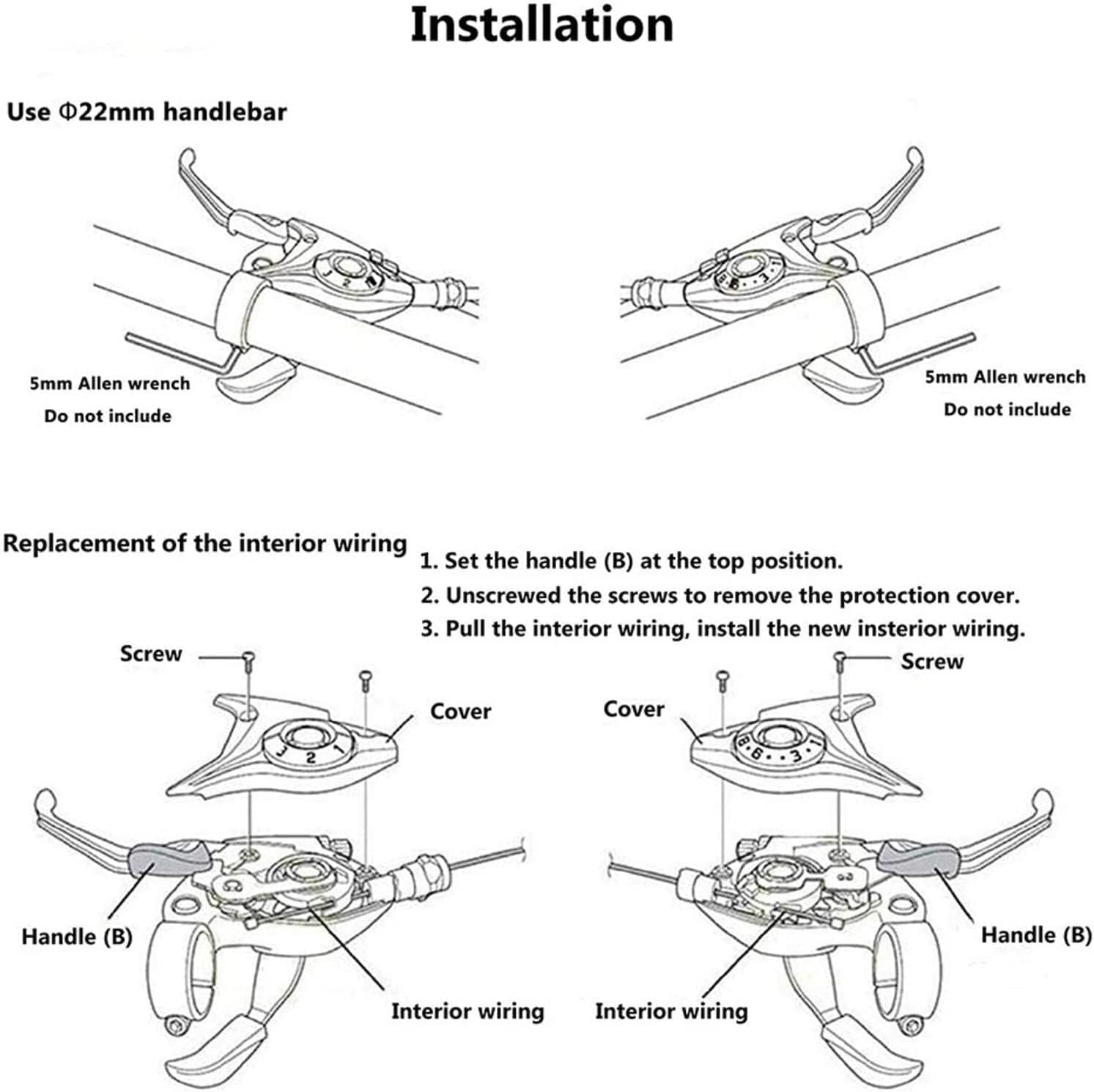 TT ハンドルバー , ブレーキセット、シフター Amazon | シフター シフトレバー 3x7 21 自転車ブレーキと